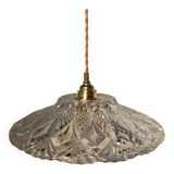 Vintage chiseled glass pendant light