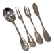 Hors d'oeuvre service, 4 pieces, silver-plated metal, Christofle Vendôme silversmith