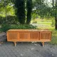 Low Oak Sideboard, Henry Kjaernulf Style, 1960-1970, Danish Design. Mid-Century Modern Style.
