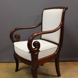 Pair Of Louis Philippe Period Armchairs With Mahogany Crosses XIX