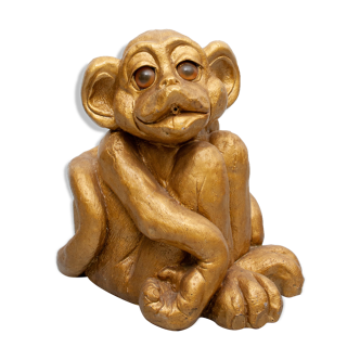 Stone Ware Garden Monkey Fountain