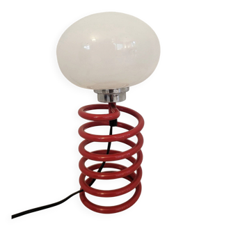 Lampe ressort rouge
