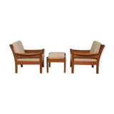 Paire de fauteuils Dyrlund avec ottoman, 1960