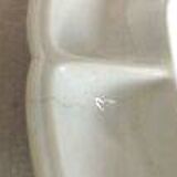 White compartment dish from Sarreguemines & Digoin / vintage 50s-60s