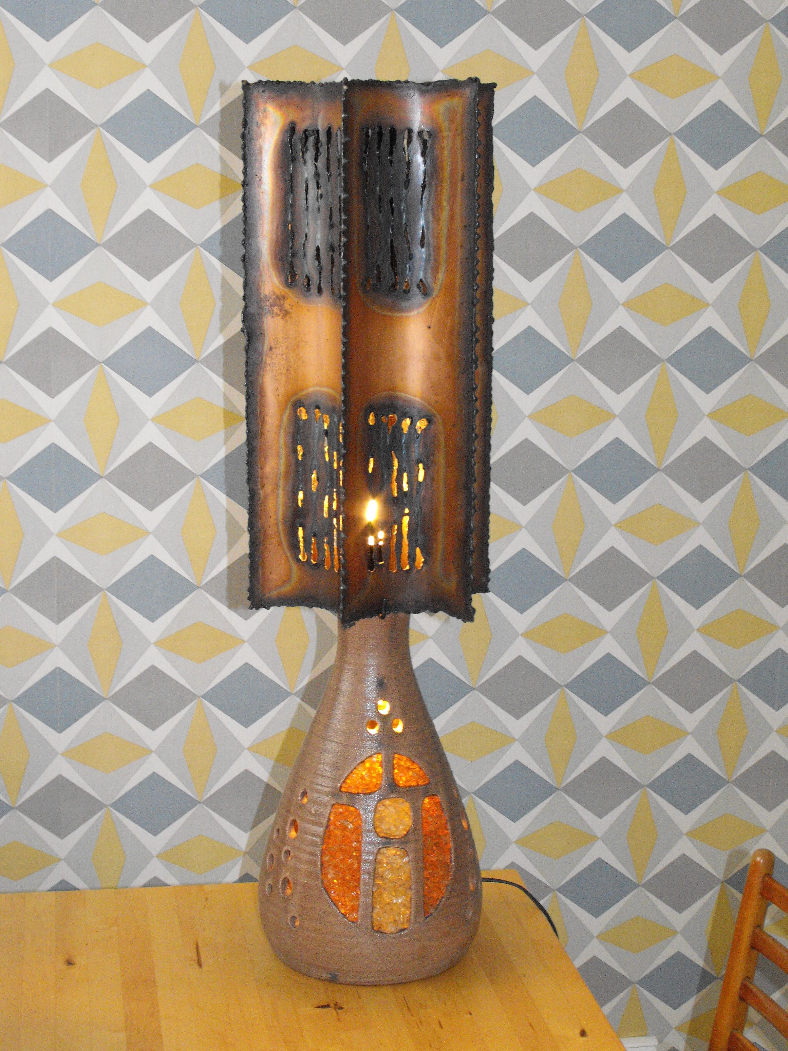 Lampe en céramique d' Accolay