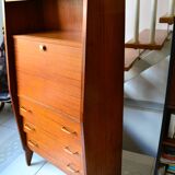 Vintage mahogany wing-shaped secretary