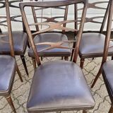 6 chairs meclchiorre bega for ponti circa 60s