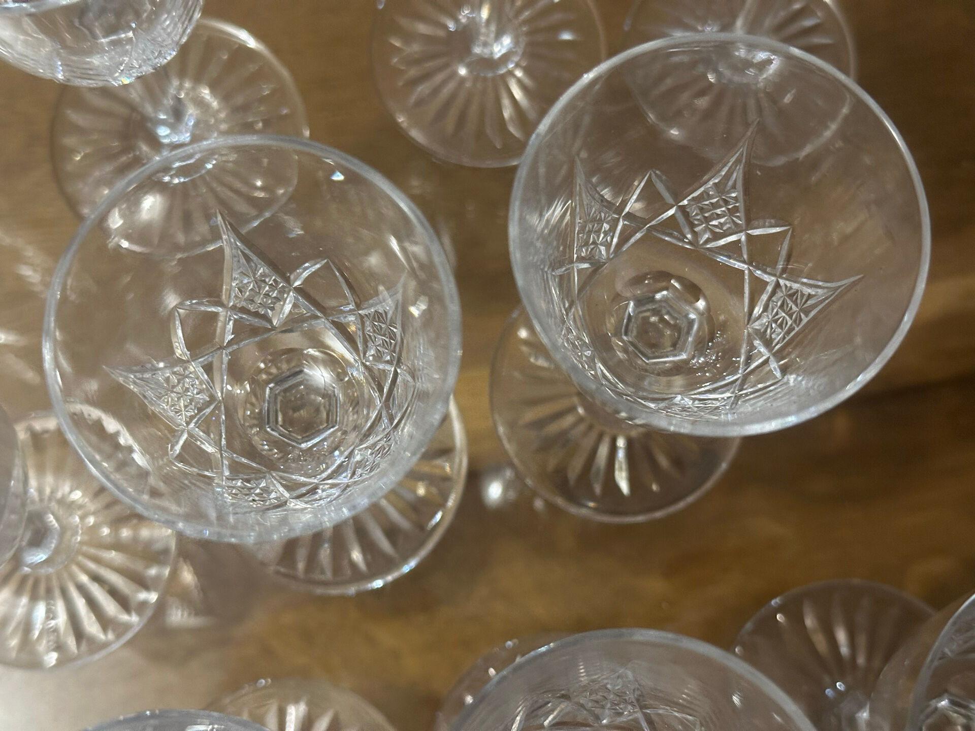 12 Baccarat crystal glasses stamped model Epron H 12.2 cm