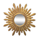 Sun mirror in golden resin from the 70s