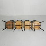 Set of 4 Fanett model slatted chairs, Tapiovaara, 1960s