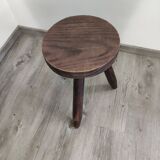 Tripod wood stool / vintage plant door