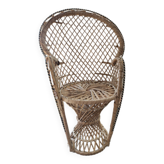 Rattan doll chair