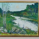 Oil on canvas by Gunnar Herman Berglund 1970
