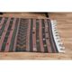 Purple Vintage Turkish Handmade Wool Kilim Runner Rug 109x398