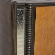 1940s vintage sideboard in wood and glass Italian Art Deco design