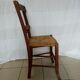 Series of 4 wooden chairs and straw