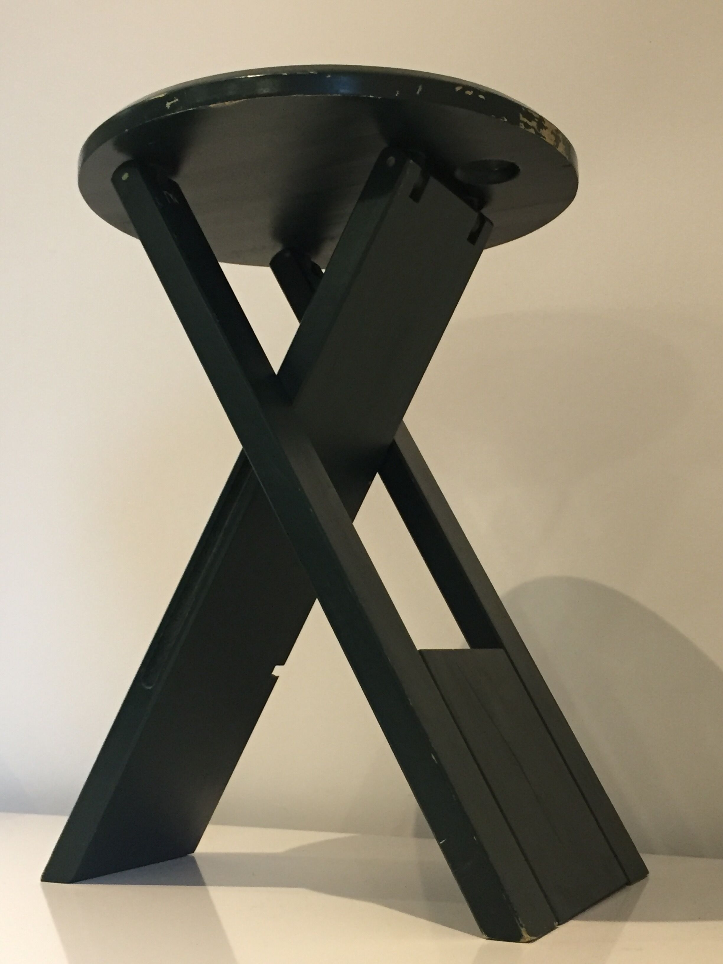 Suzy green folding stool, design Adrian Reed, 1980s