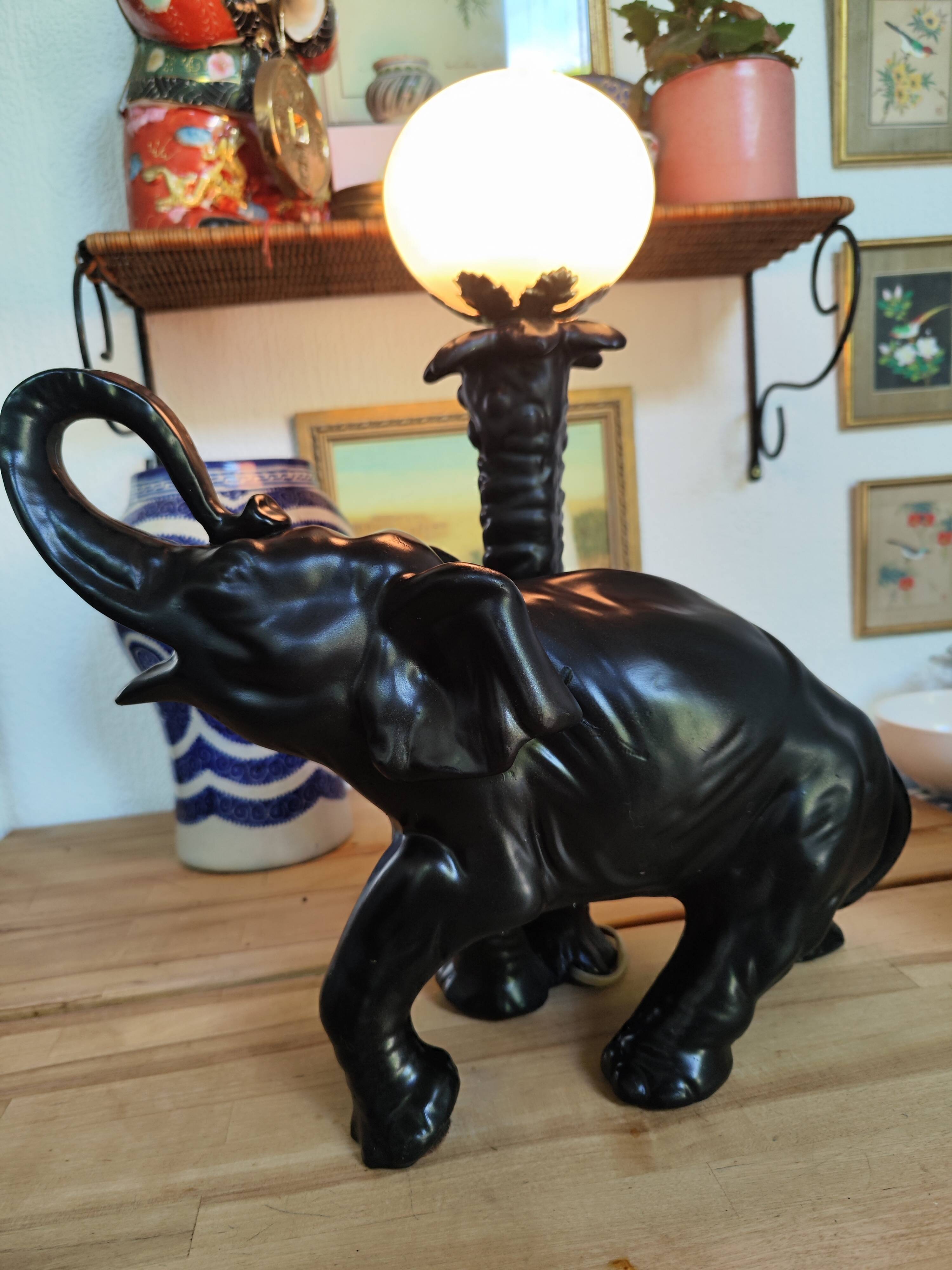 Lampe éléphant vintage
