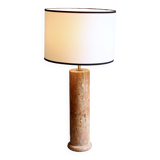 Old red travertine lamp