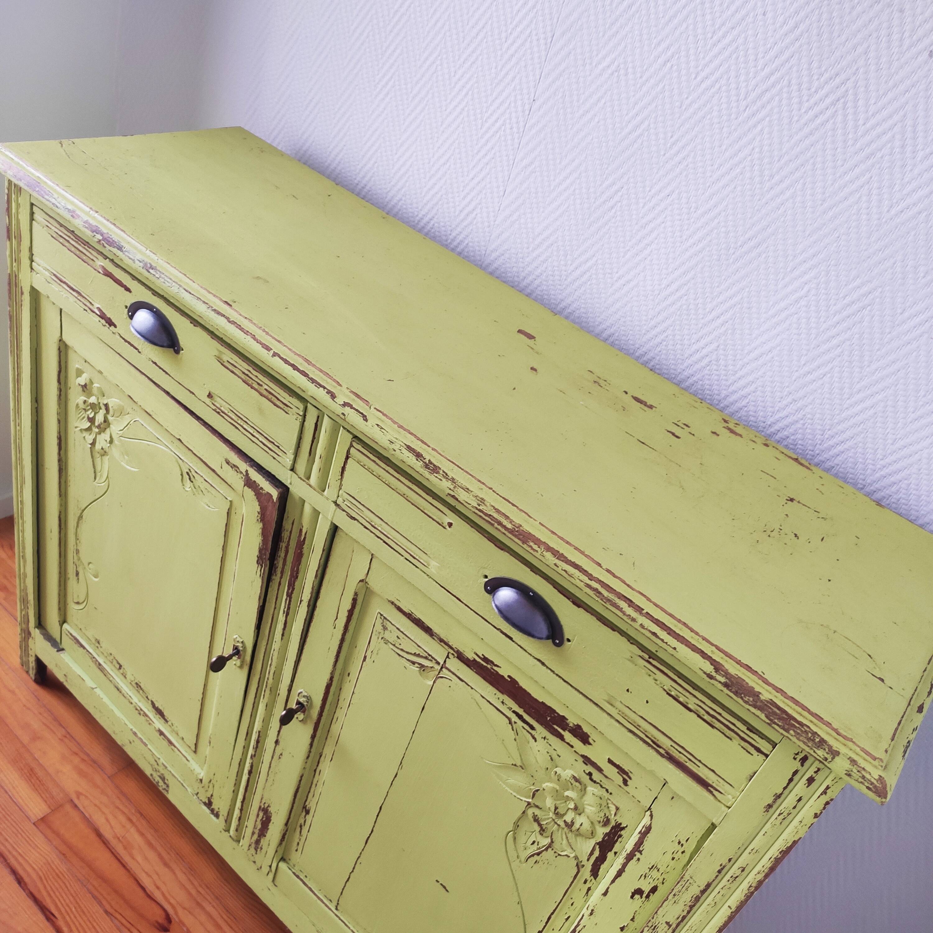 Old Parisian buffet with patina