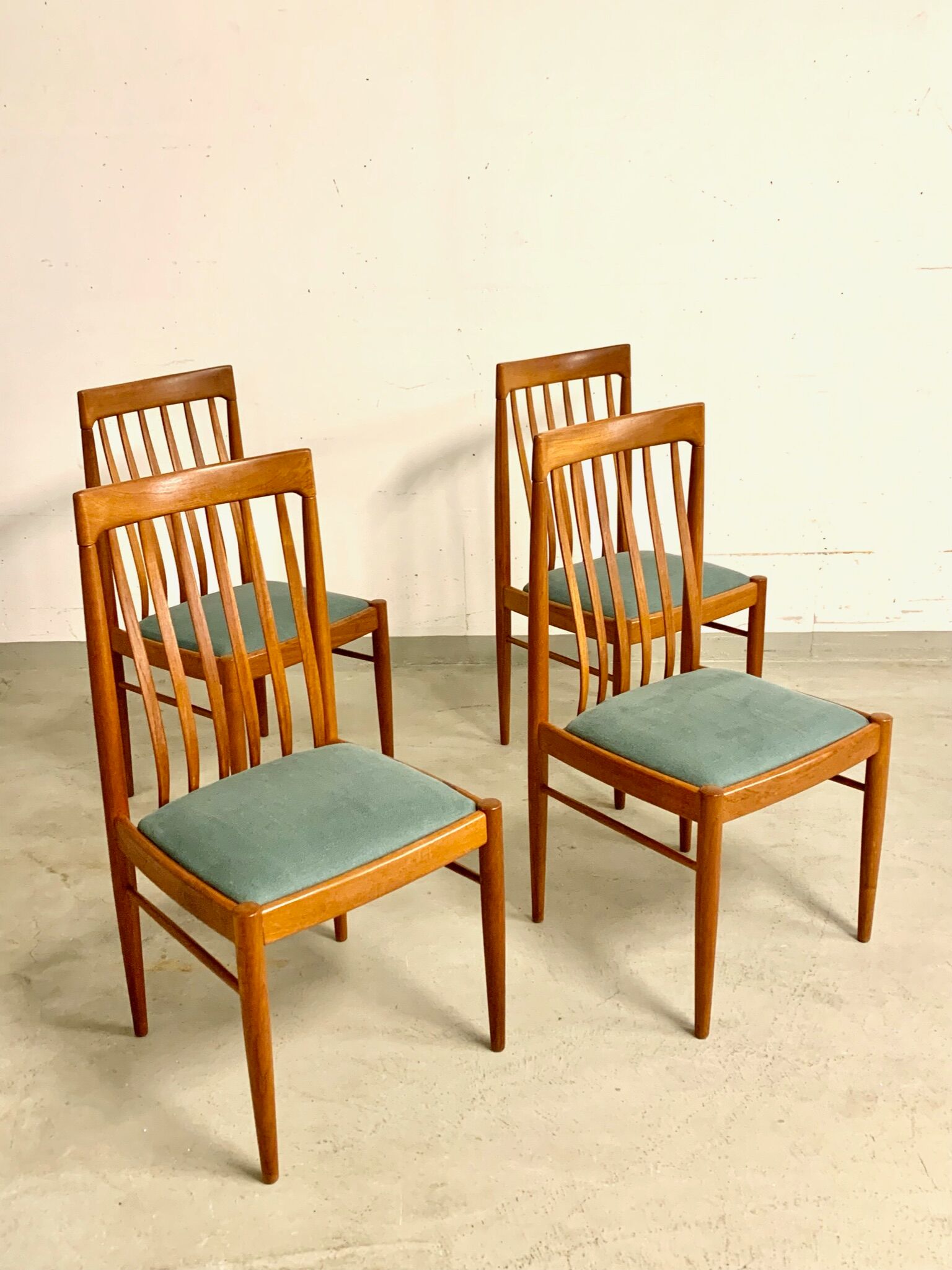 4x Danish Teak Dining Chairs by H.W. Klein for Bramin 1960s