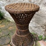 Vintage cane diabolo stool