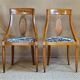Pair of gondola chairs lined Clarke and Clarke