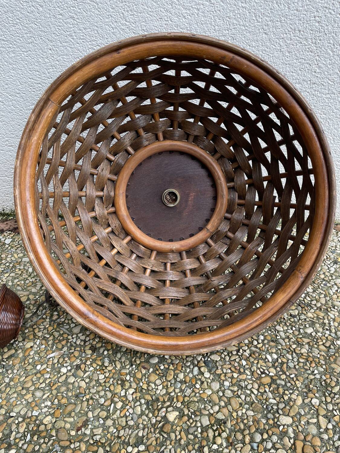 Vintage rattan ceiling light