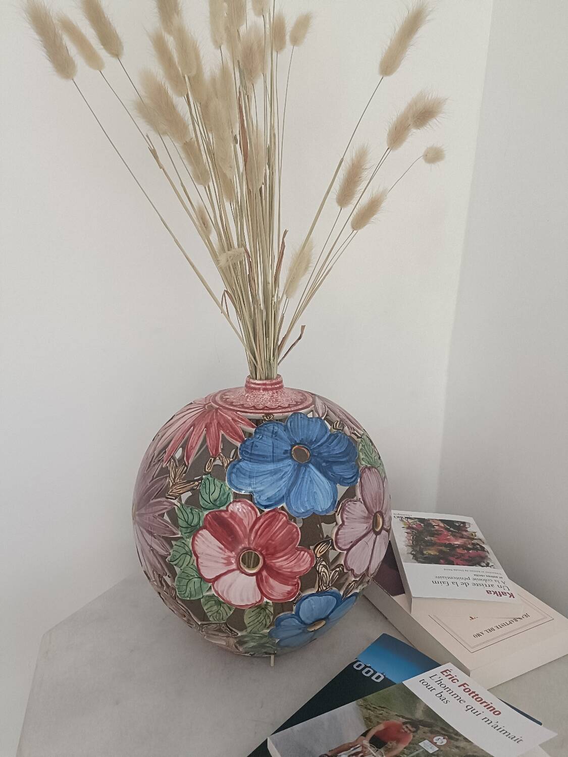 Openwork ball vase, Paul Lecomte