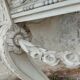 Beautiful antique wooden console with a marble top in Louis XVI style.
