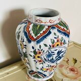 Petit vase peint à la main motifs oiseaux et fleurs