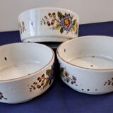 Set of 3 bowls in the Éclat model from Sarreguemines. 1960s.