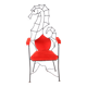 Fauteuil en fer « hippocampe »