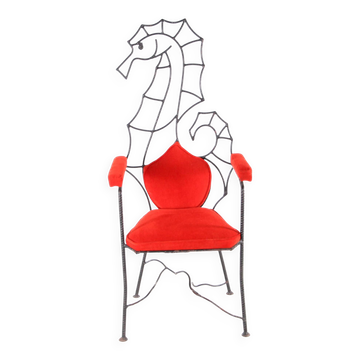 Iron chair "seahorse"