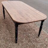 Louis Philippe style oval patinated bistro farm table - 1m90