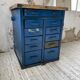 Meuble établi rangement militaire industriel bleu