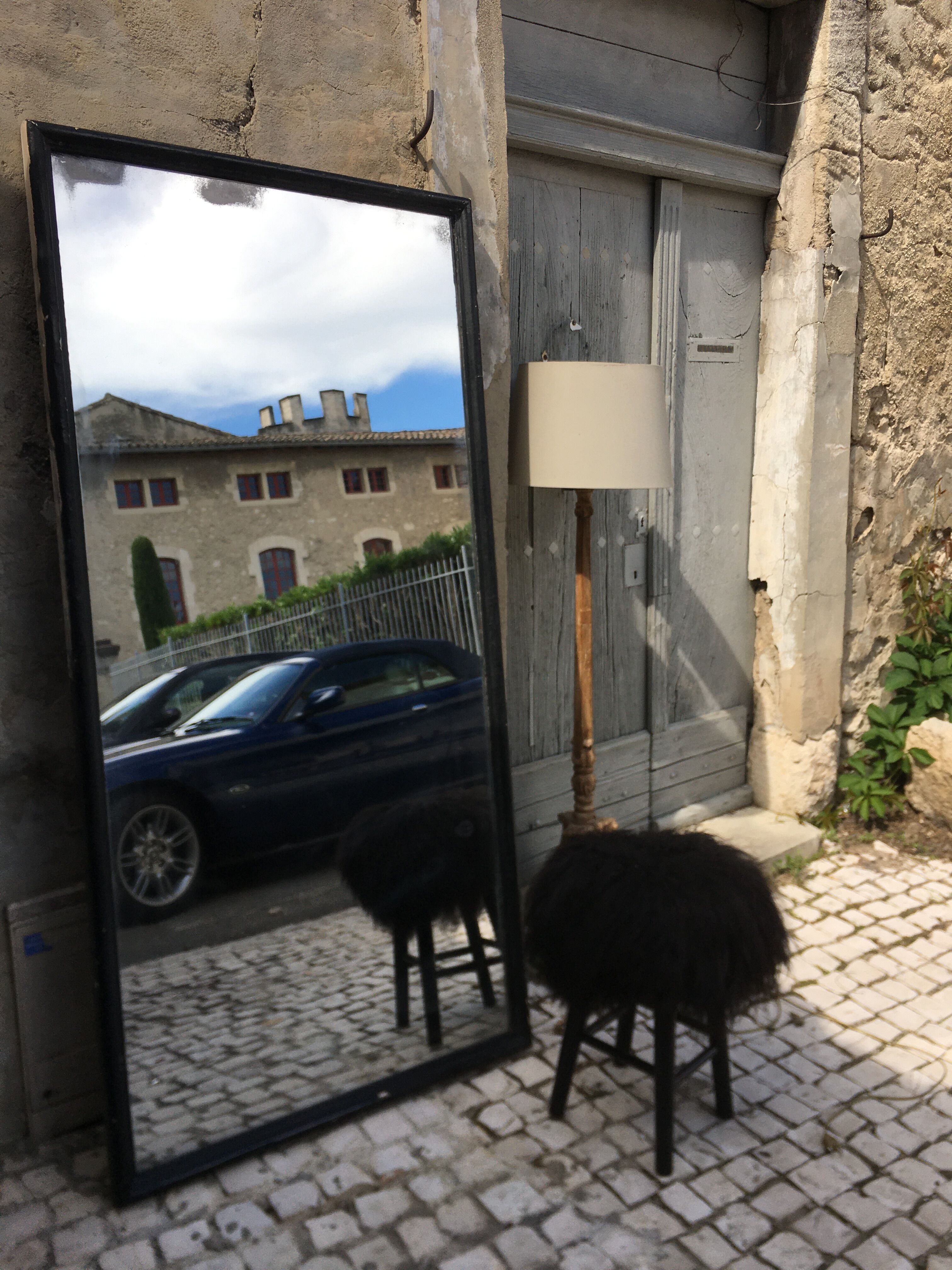 Black frame mirror - 190x96cm