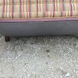 1940s art deco mahogany bench