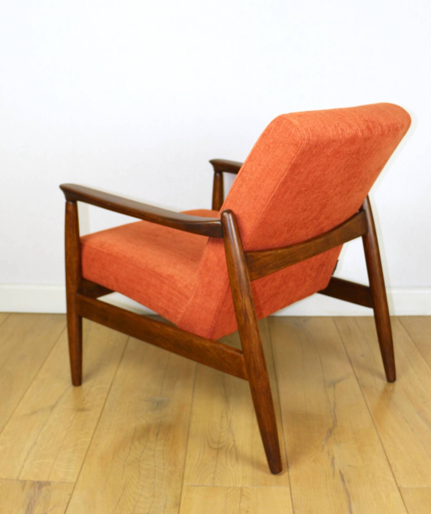 GFM-64 armchair, design by Edmund Homa from the 70s, terracotta brick