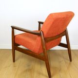 Fauteuil GFM-64, design Edmund Homa des années 70, brique en terre cuite