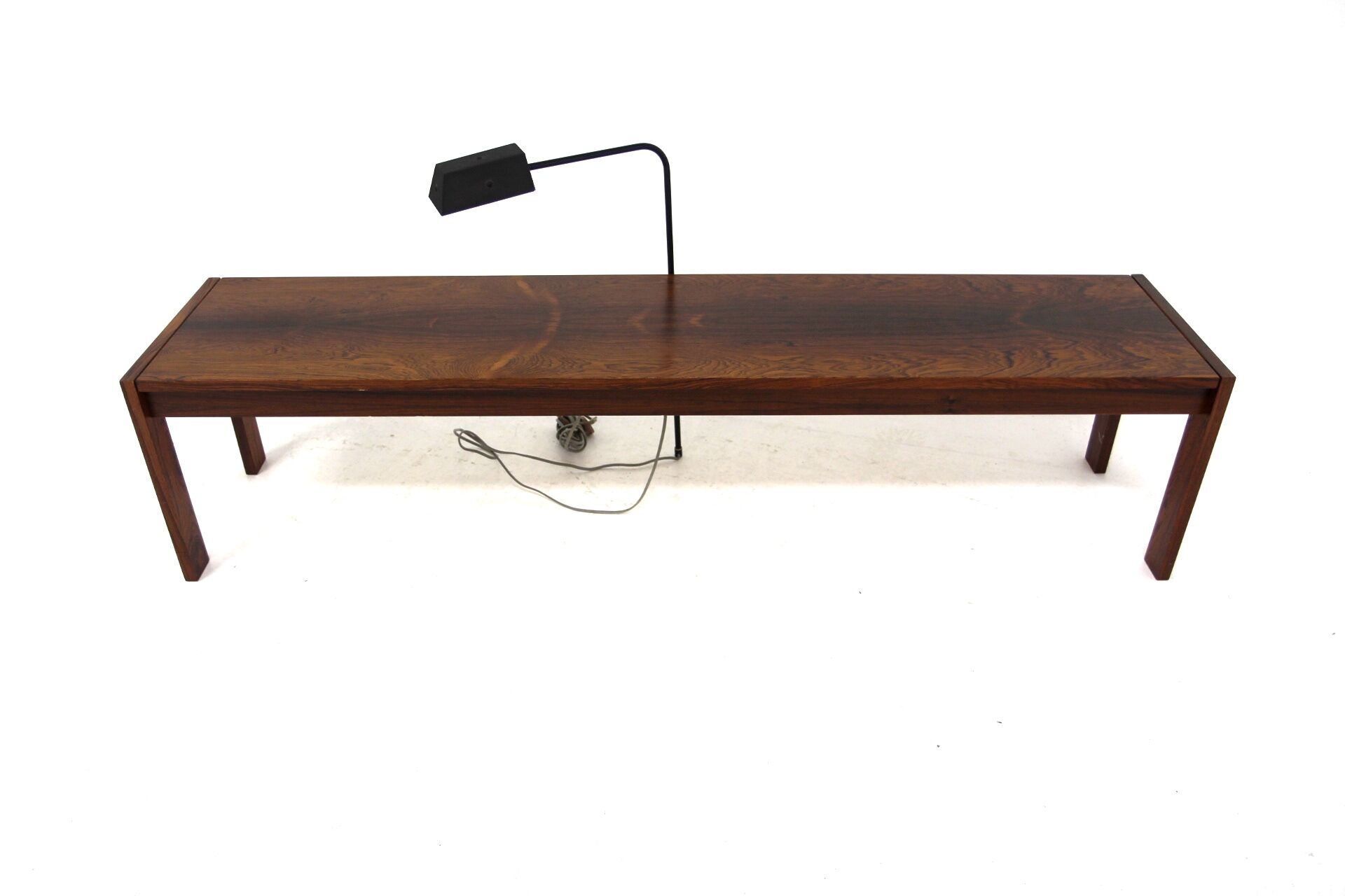 Minimalist rosewood bench, Sweden, 1960
