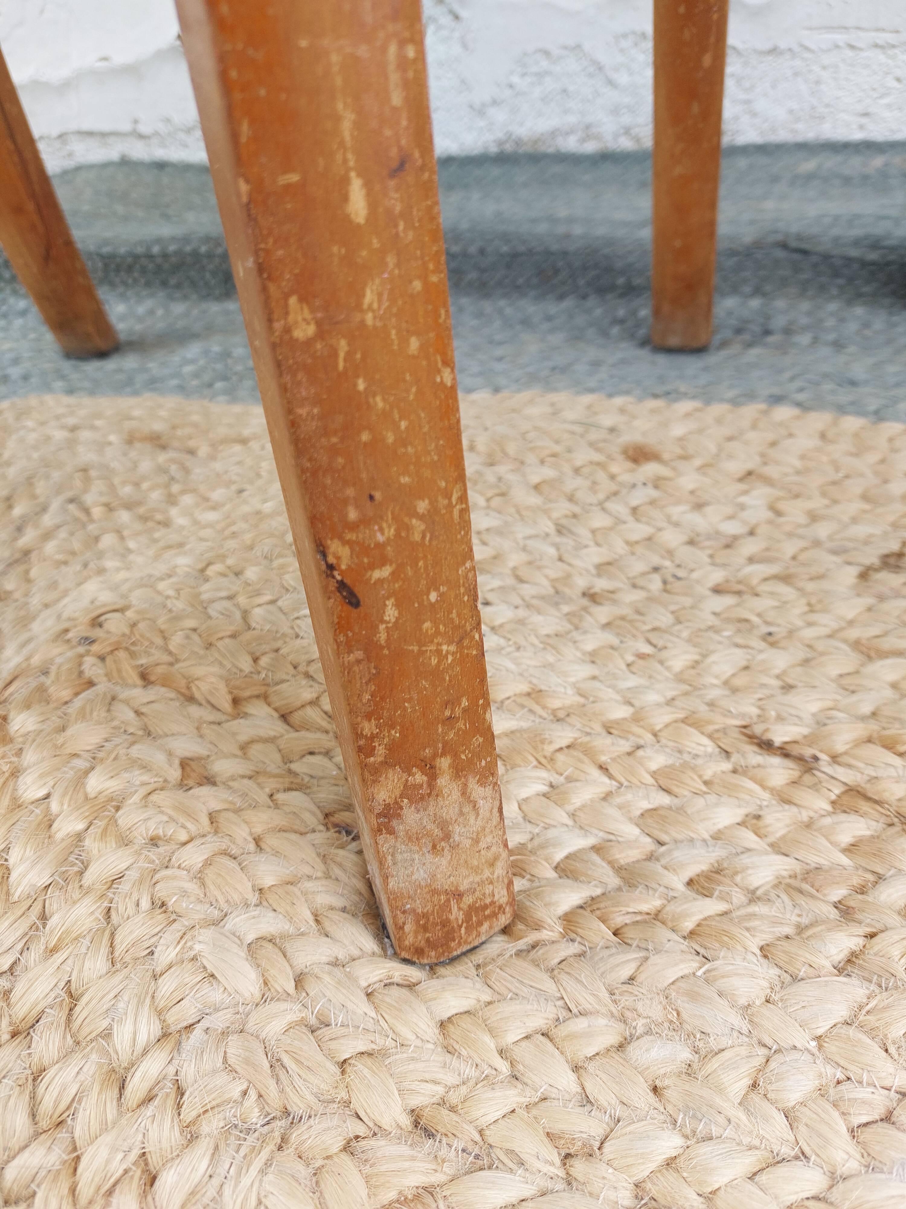 3 wooden bistro chairs