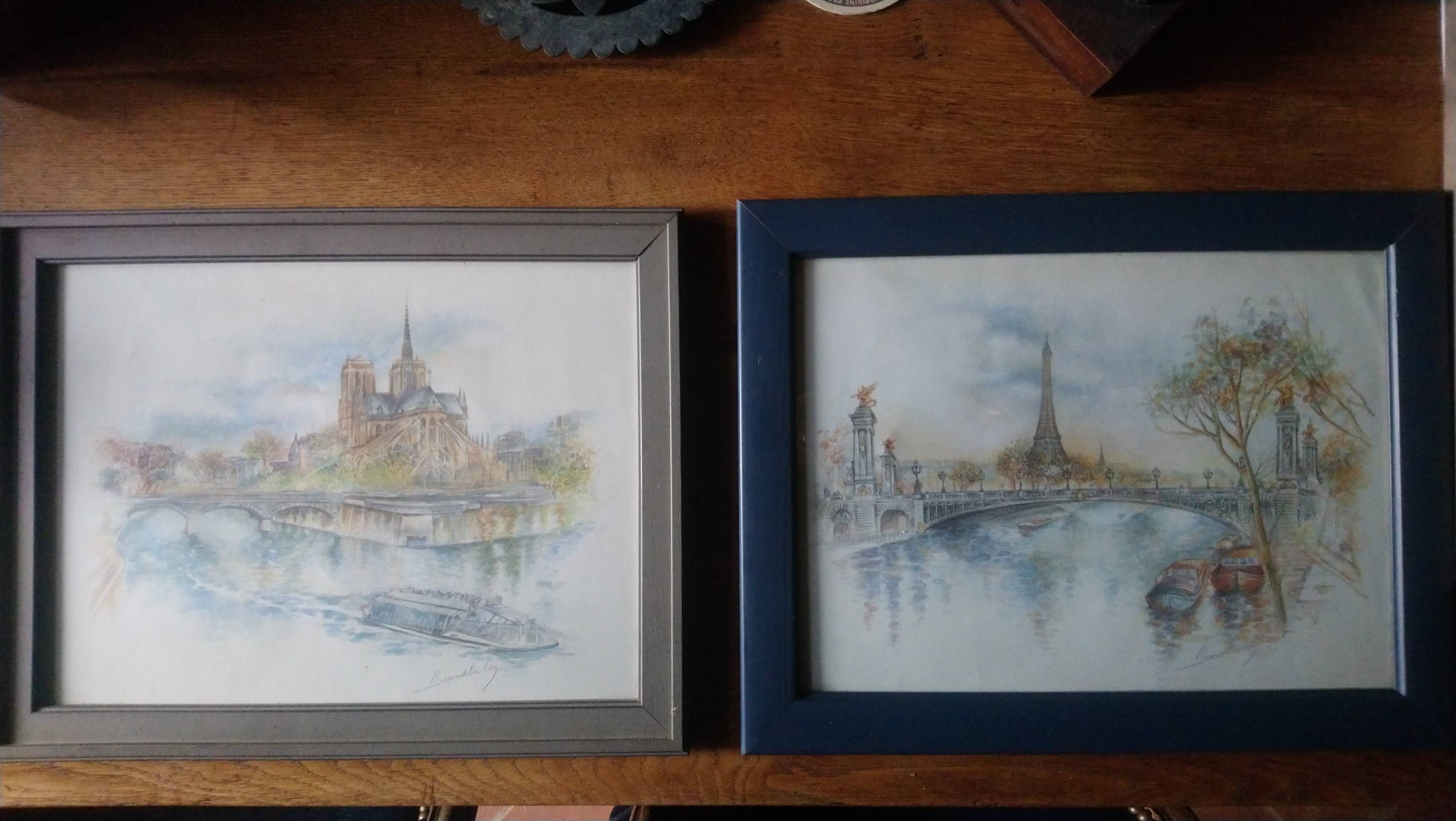 Paris watercolor print "Bernadette Voz"