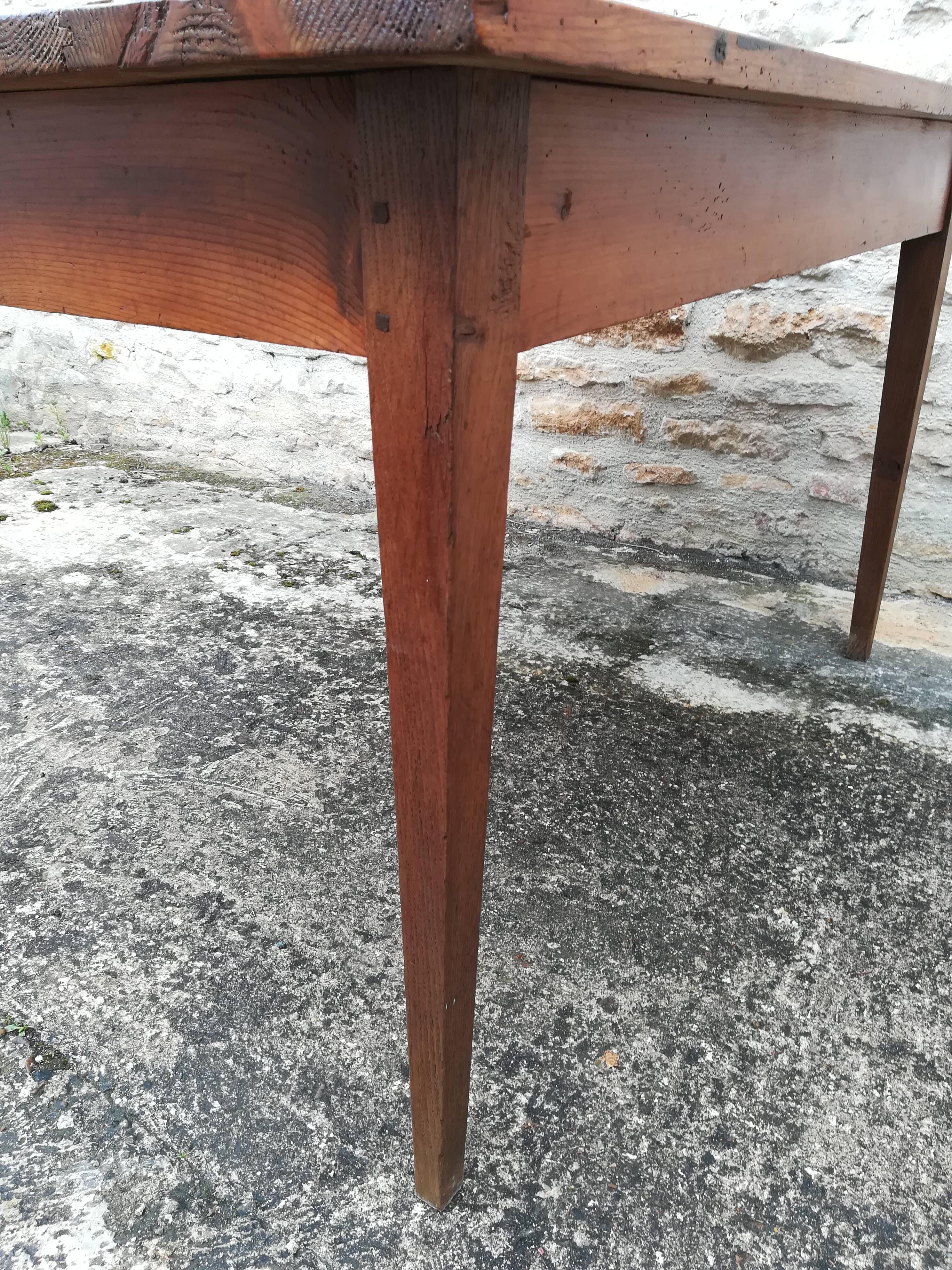 Farm table with drawer