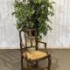 20th-century armchair in beech with a straw seat in Louis XV style.