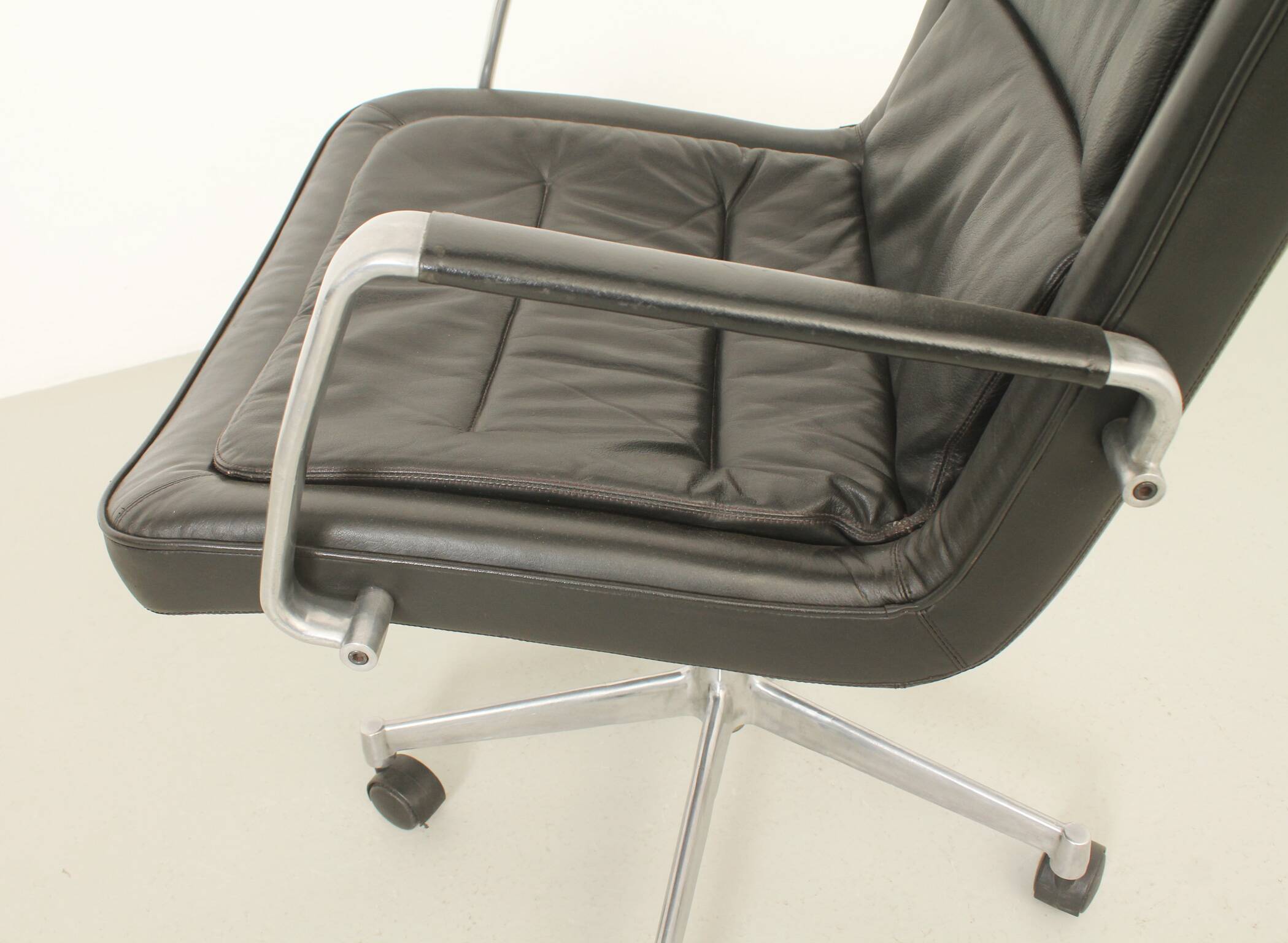 Leather office chair by Jørgen Kastholm for Kill International