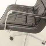 Leather office chair by Jørgen Kastholm for Kill International