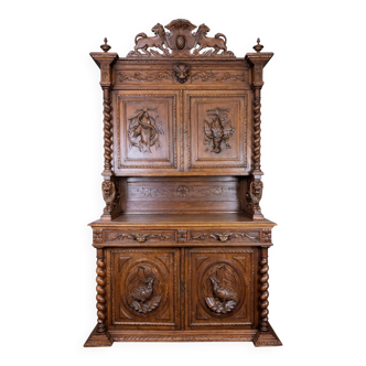 Important two-body buffet – Solid oak – Character piece