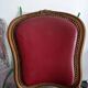 Set of Louis XV Cabriolet Chairs – Carved Wood & Bordeaux Leather