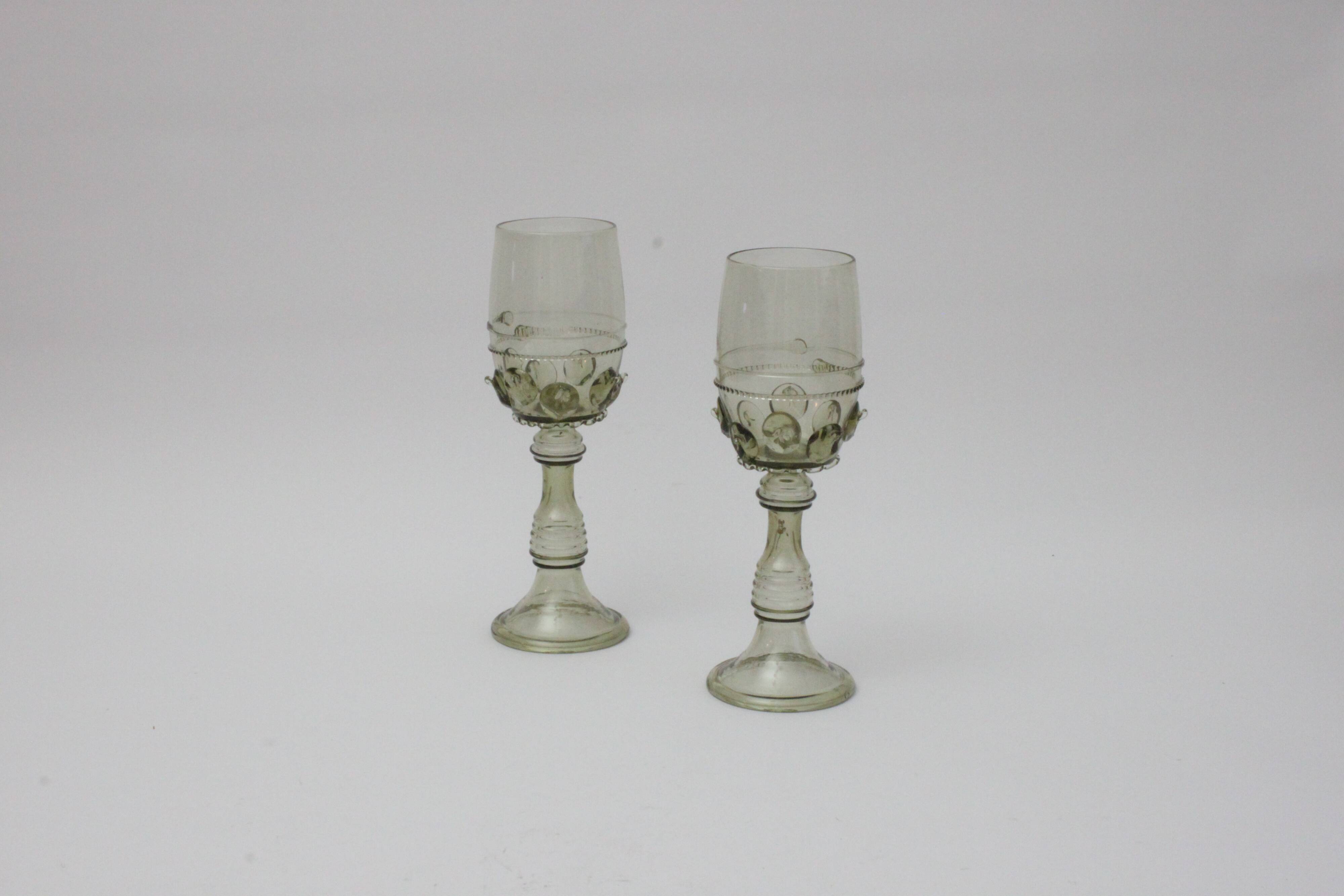 Roemer wine glasses by Josed & Eva Flek, Novy Bor Czechoslovakia.